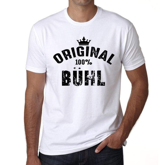 Bühl 100% German City White Mens Short Sleeve Round Neck T-Shirt 00001 - Casual