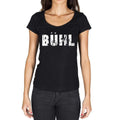 bühl, German Cities Black, Women's Short Sleeve Round Neck T-shirt 00002