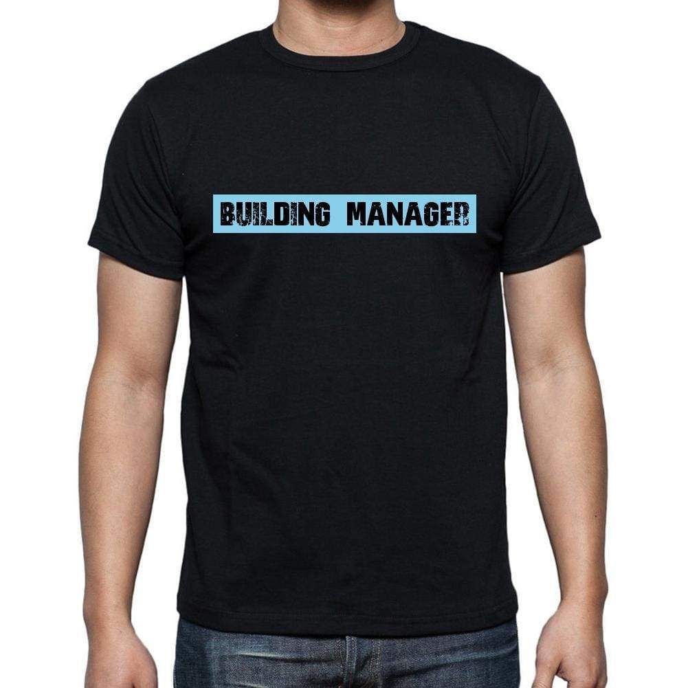 Building Manager T Shirt Mens T-Shirt Occupation S Size Black Cotton - T-Shirt