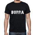 Burra Herren Kurzarm-T-Shirt mit Rundhalsausschnitt, 5 Buchstaben Schwarz, Wort 00006
