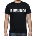 burundi Men's T-Shirt Short Sleeve Round Neck Black t shirt for men
