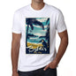 Byblos Pura Vida Beach Name White Mens Short Sleeve Round Neck T-Shirt 00292 - White / S - Casual