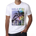 Cafeteria Old, Beach Palm, white, Men's Short Sleeve Round Neck T-shirt