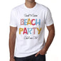 Cafeteria Old Beach Party White Mens Short Sleeve Round Neck T-Shirt 00279 - White / S - Casual