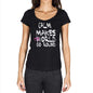 Calm World Goes Round Womens Short Sleeve Round Neck T-Shirt 00081 - Black / Xs - Casual
