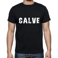 Calve Herren-Kurzarm-T-Shirt mit Rundhalsausschnitt, 5 Buchstaben Schwarz, Wort 00006