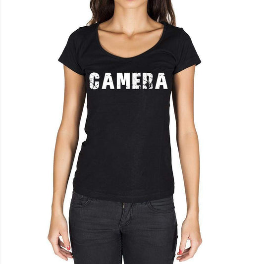 Camera Womens Short Sleeve Round Neck T-Shirt - Casual