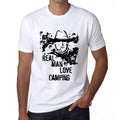 Camping, Real Men Love Camping Men's T shirt White Birthday Gift 00539