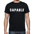 capable Men's Short Sleeve Round Neck T-shirt , Black T-shirt EN