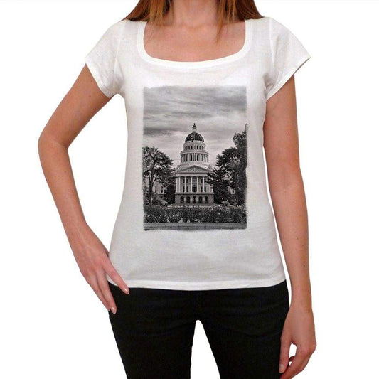 Capitol Building Womens Short Sleeve Round Neck T-Shirt 00111