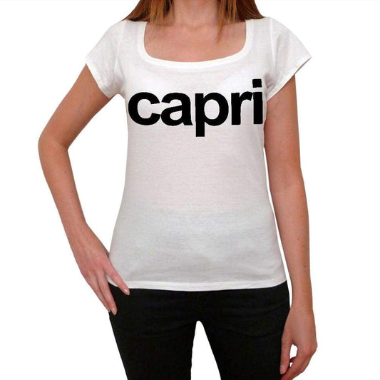 Capri Tourist Attraction Womens Short Sleeve Scoop Neck Tee 00072