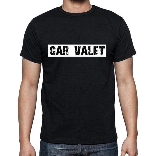 Car Valet T Shirt Mens T-Shirt Occupation S Size Black Cotton - T-Shirt