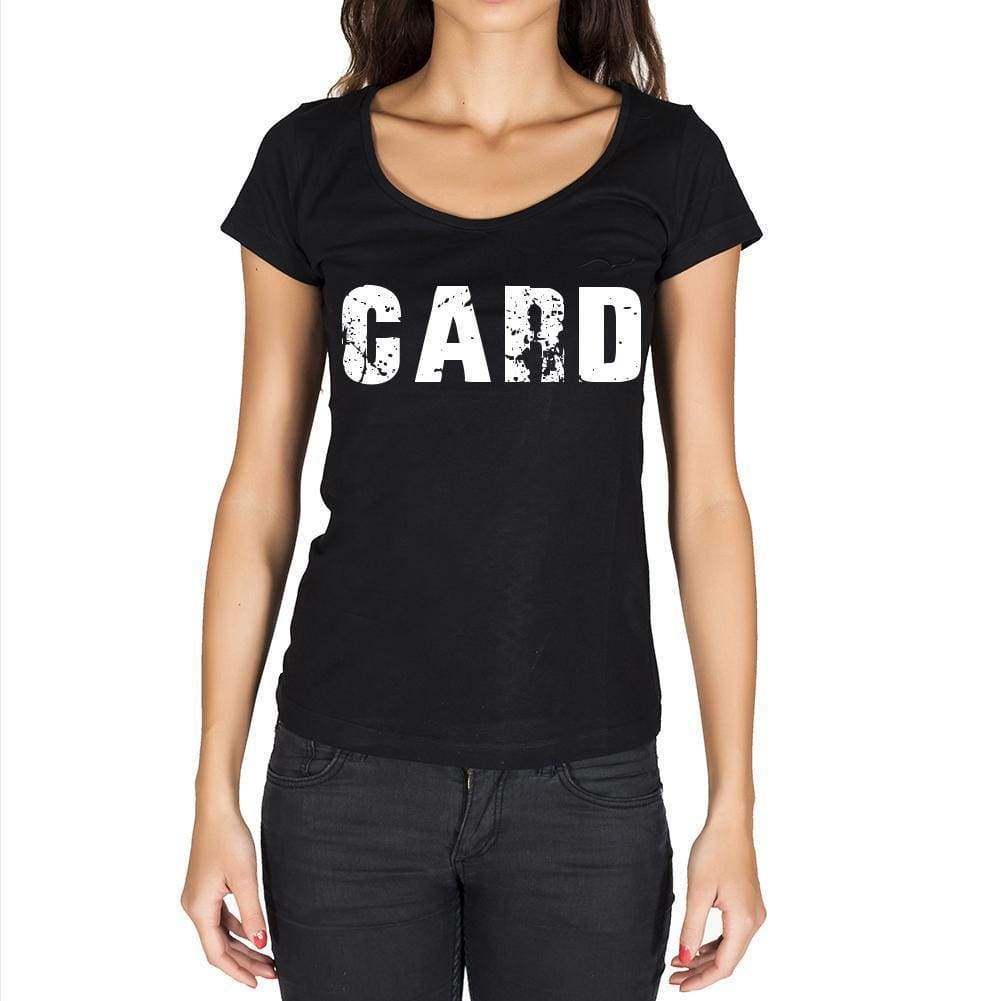 Card Womens Short Sleeve Round Neck T-Shirt - Casual