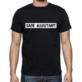 Care Assistant t shirt, mens t-shirt, occupation, S Size, Black, Cotton