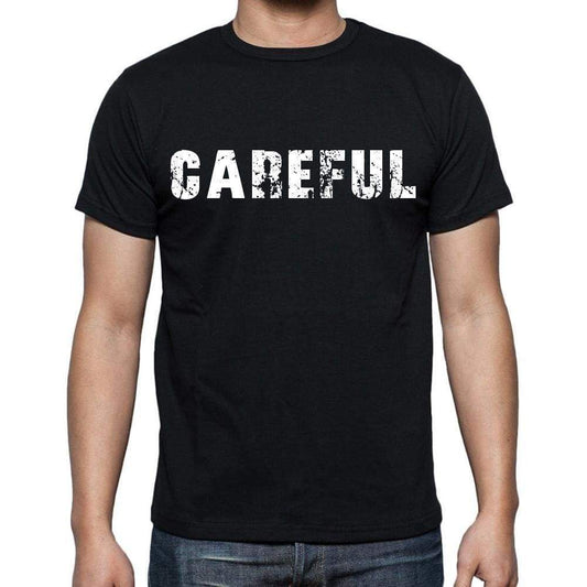 Careful Mens Short Sleeve Round Neck T-Shirt Black T-Shirt En