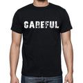 careful Men's Short Sleeve Round Neck T-shirt , Black T-shirt EN