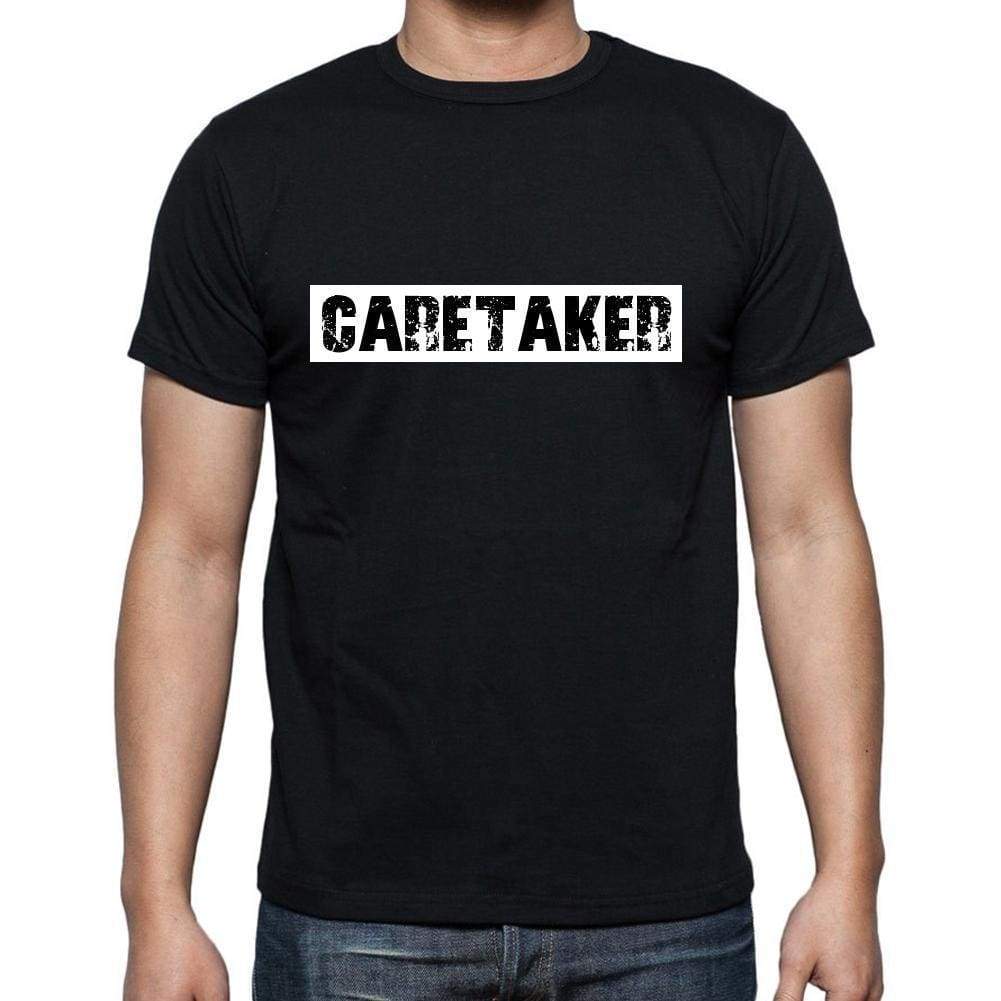 Caretaker T Shirt Mens T-Shirt Occupation S Size Black Cotton - T-Shirt