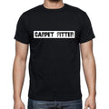 Carpet Fitter t shirt, mens t-shirt, occupation, S Size, Black, Cotton