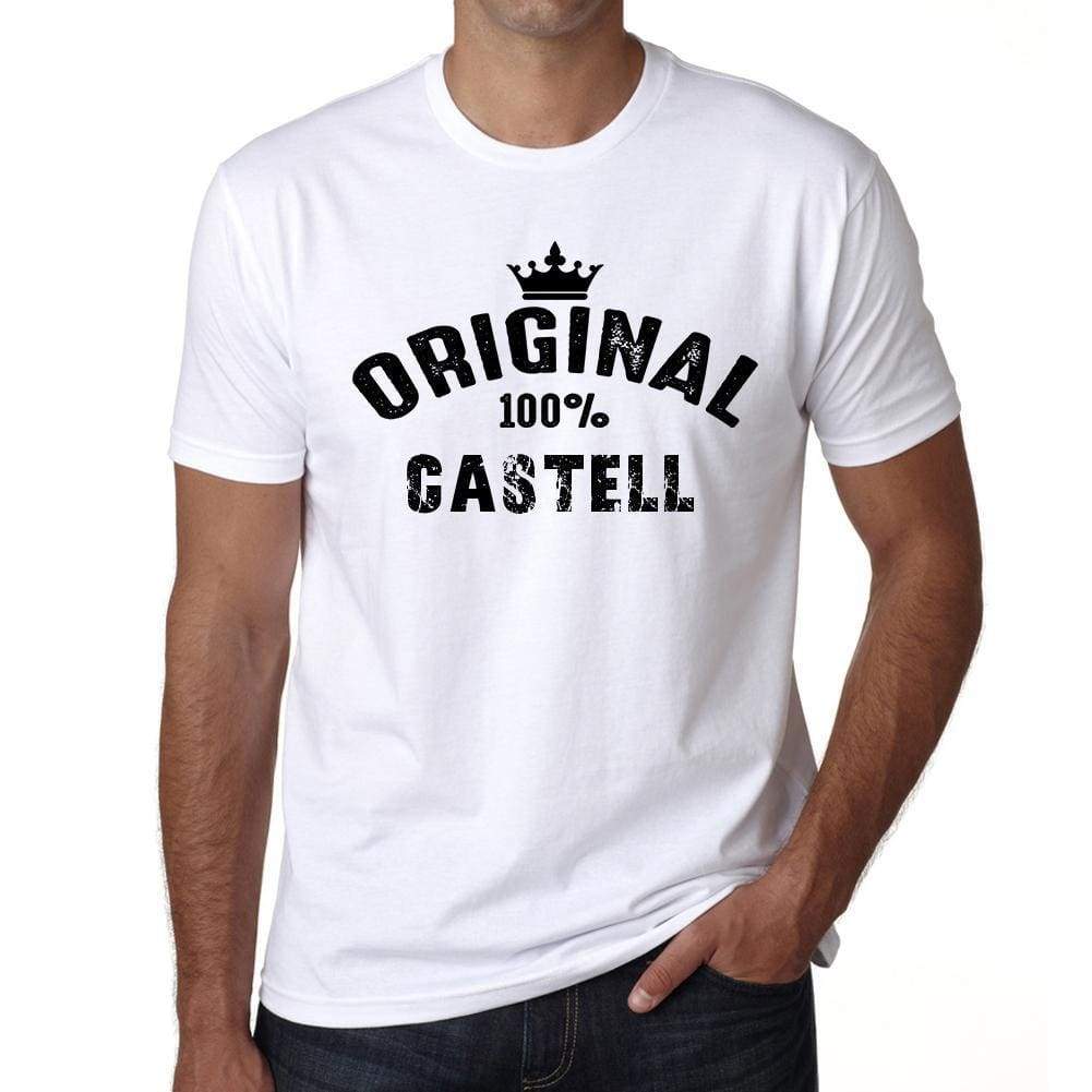 Castell 100% German City White Mens Short Sleeve Round Neck T-Shirt 00001 - Casual
