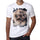 Cat Face Tshirt Mens Tee White 100% Cotton 00186