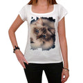 Katzengesicht, T-Shirt, weißes Damen-T-Shirt 00222