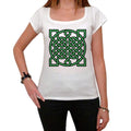 Celtic knot in square green, T-Shirt for women,t shirt gift