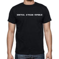 central african republic Men's T-Shirt Short Sleeve Round Neck Black t shirt for men
