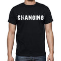 changing Men's Short Sleeve Round Neck T-shirt , Black T-shirt EN