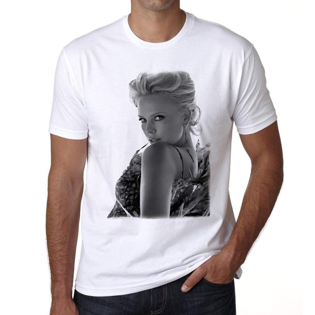 Charlize Theron 1 For Mens Short Sleeve Cotton Tshirt Men T Shirt 00034 - Casual
