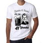 Cheers And Beers For My 41 Years Mens T-Shirt White 41Th Birthday Gift 00414 - White / Xs - Casual