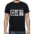 Chef t shirt, mens t-shirt, occupation, S Size, Black, Cotton
