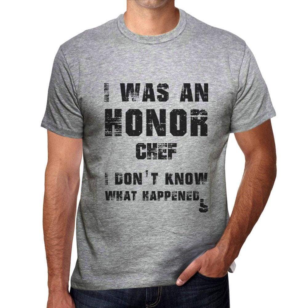 Chef What Happened Grey Mens Short Sleeve Round Neck T-Shirt Gift T-Shirt 00319 - Grey / S - Casual