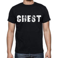 chest Men's Short Sleeve Round Neck T-shirt , Black T-shirt EN