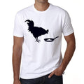 T-shirt Chicken And The Egg pour hommes, blanc, 100% coton 00164