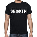 chicken Men's Short Sleeve Round Neck T-shirt , Black T-shirt EN