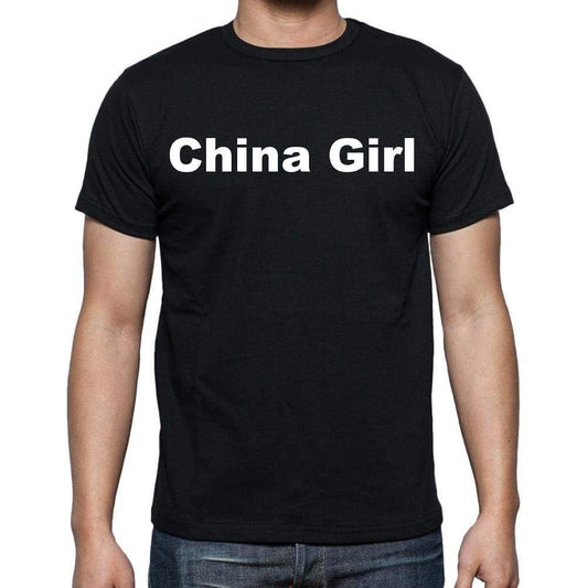 China Girl Mens Short Sleeve Round Neck T-Shirt - Casual