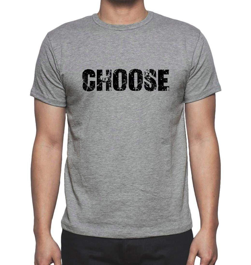 Choose Grey Mens Short Sleeve Round Neck T-Shirt 00018 - Grey / S - Casual