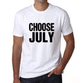 Choose July, T-Shirt, Men's White Tshirt, Gift T-Shirt 00061