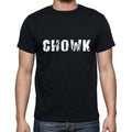 chowk Men's Short Sleeve Round Neck T-shirt , 5 letters Black , word 00006
