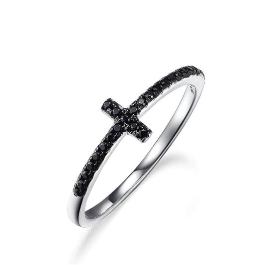 Christian Religion Jesus Cross Ring 925 Sterling Silver Jewelry - Ultrabasic