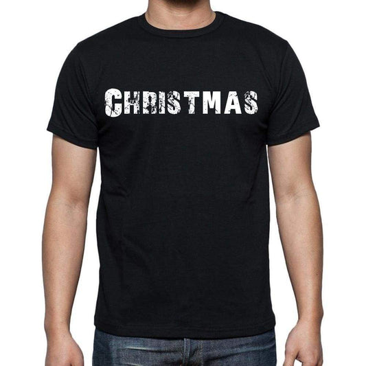 Christmas Mens Short Sleeve Round Neck T-Shirt Black T-Shirt En