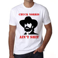 Chuck Norris Aint White , T-shirt blanc homme, 100% coton 00217