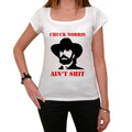 Chuck Norris Aint White, Women's Short Sleeve Scoop Neck Tee 00218