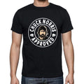 Chuck Norris Approved Black 2, Men's Black T-shirt,100% cotton 00248