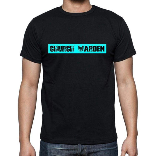 Church Warden T Shirt Mens T-Shirt Occupation S Size Black Cotton - T-Shirt