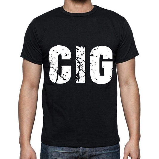 Cig Men T Shirts Short Sleeve T Shirts Men Tee Shirts For Men Cotton Black 3 Letters - Casual