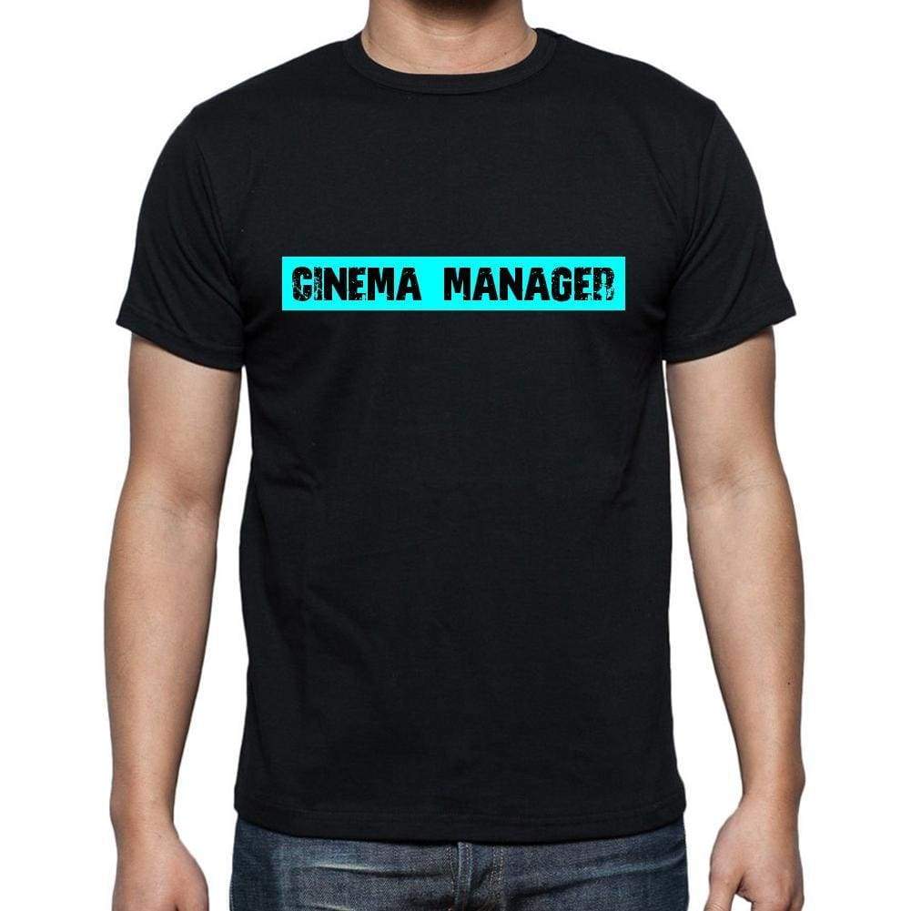Cinema Manager T Shirt Mens T-Shirt Occupation S Size Black Cotton - T-Shirt