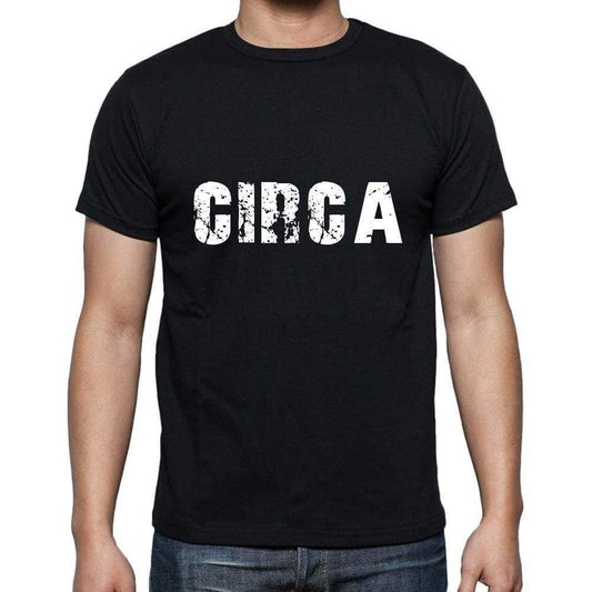 Circa Mens Short Sleeve Round Neck T-Shirt 5 Letters Black Word 00006 - Casual