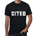 cited Men's Retro T shirt Black Birthday Gift 00553