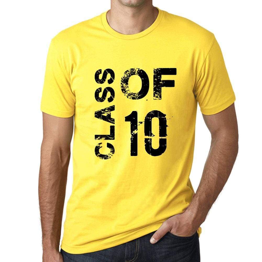 Class Of 10 Grunge Mens T-Shirt Yellow Birthday Gift 00484 - Yellow / Xs - Casual